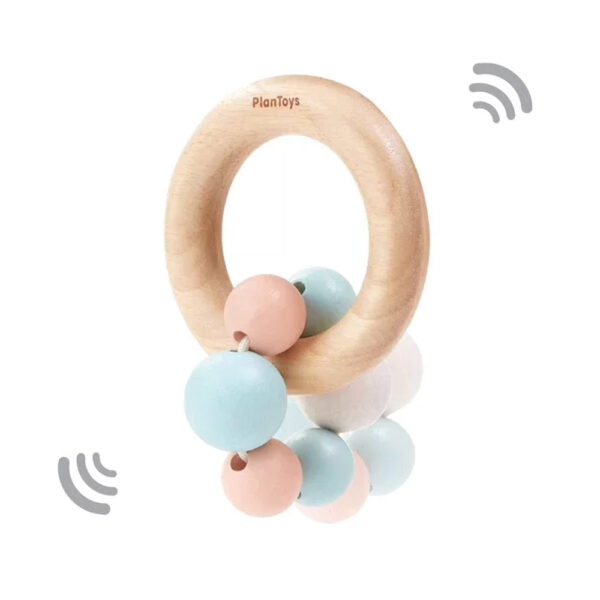 Hochet perles pastel