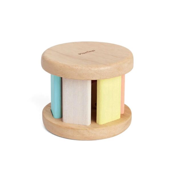 Hochet rouleau avec billes pastel