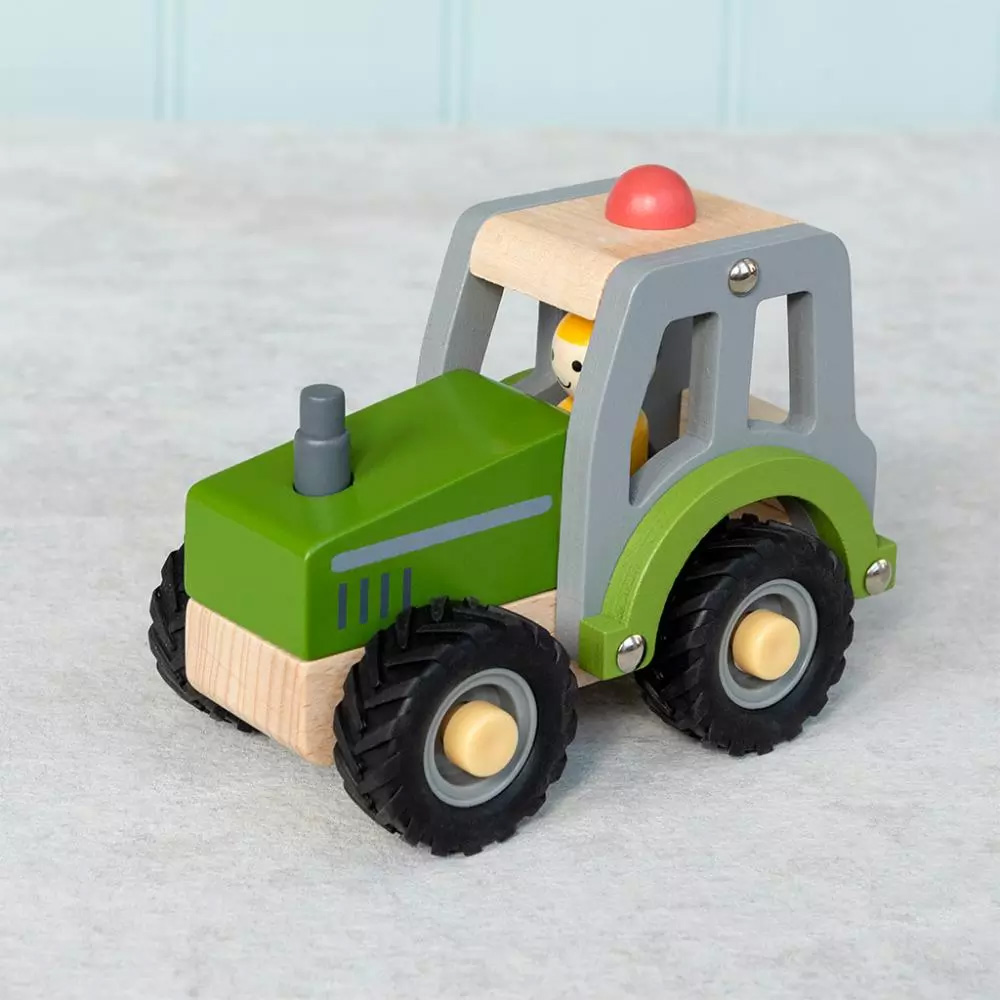 Tracteur en bois à pousser – Image 3