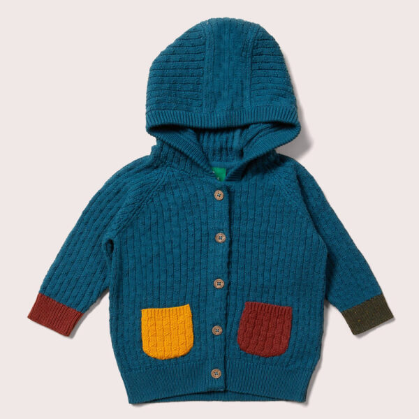 Cardigan en tricot douillet à capuche