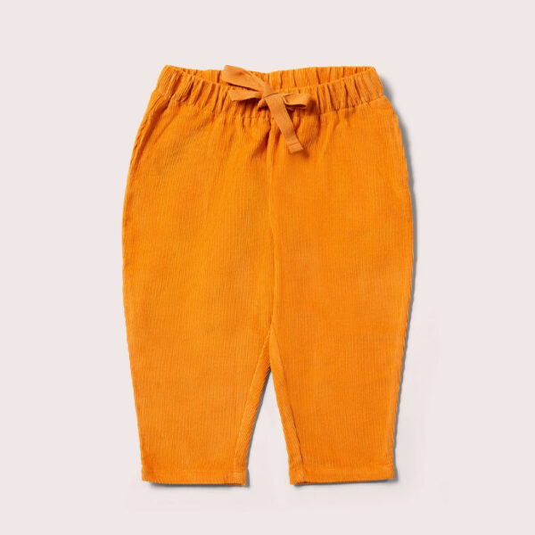 Pantalon confort en velours côtelé Ocre
