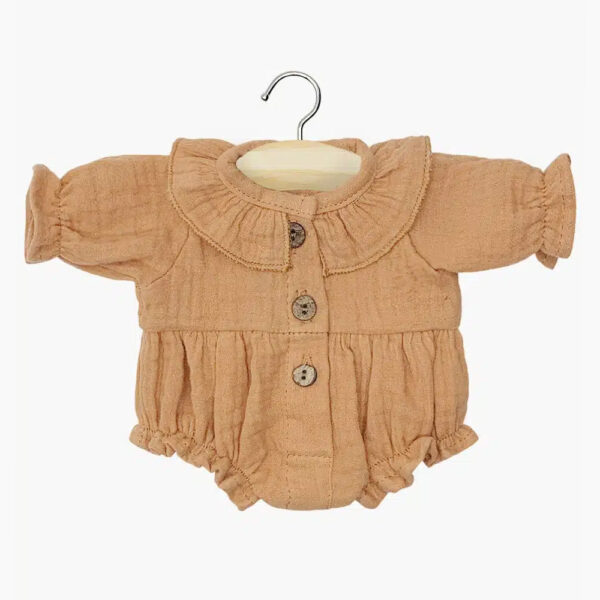Leonor camel gauze romper