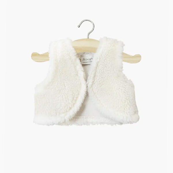 Tao sleeveless vest in ecru sherpa