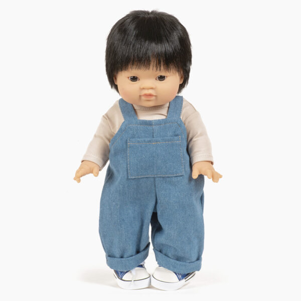 Ensemble salopette Antoine denim/lin