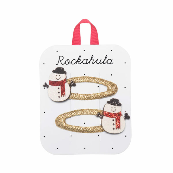 Snowman Glitter Hair Clips