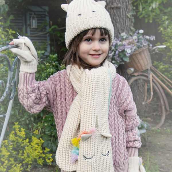Moufles tricot Rainbow Unicorn