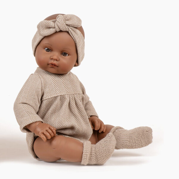 Augustine Baby + Beige Herringbone Romper