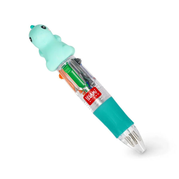 Mini stylo à bille 4 couleurs Dino