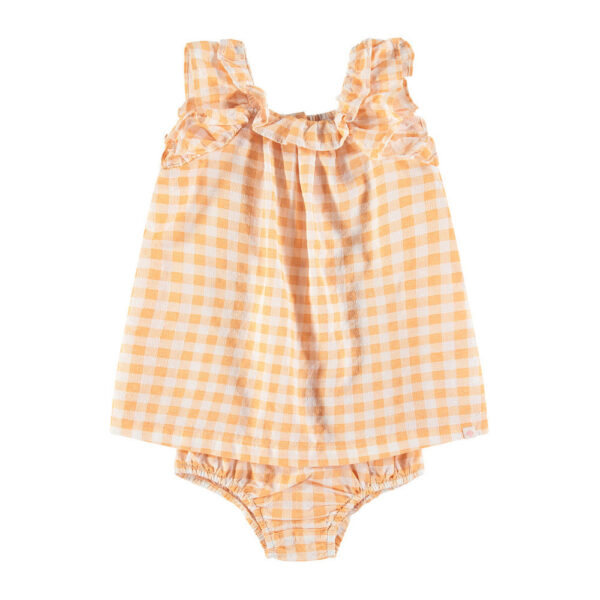 Robe bébé à carreaux