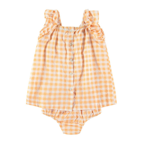 Robe bébé à carreaux