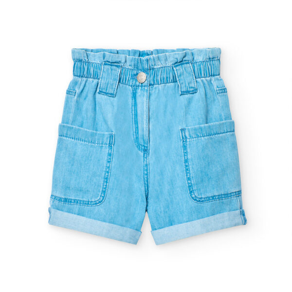 Short fille en jeans