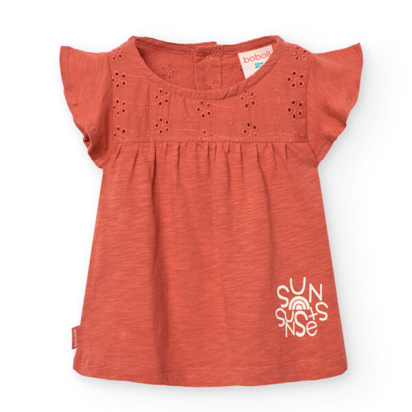 Girls' blouse with ruffled sleeves