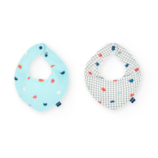Lot de 2 bavettes océan