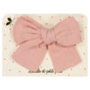 Barrette grand noeud princesse rose gaze
