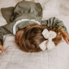 Large Princess Sand Gauze Bow Barrette - Image 2