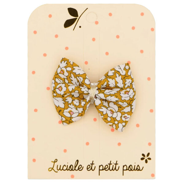 Barrette noeud ruban Liberty Feather Meadow