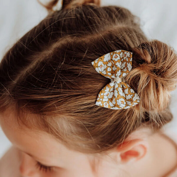 Barrette noeud ruban Liberty Feather Meadow