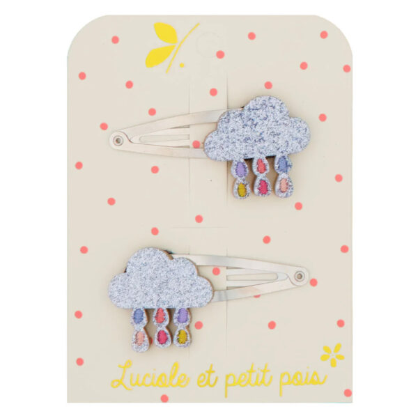 Barrettes nuages multi (paire)