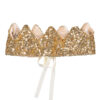 Gold sequin crown