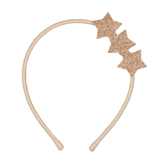 Serre-tête glitter Etoiles doré