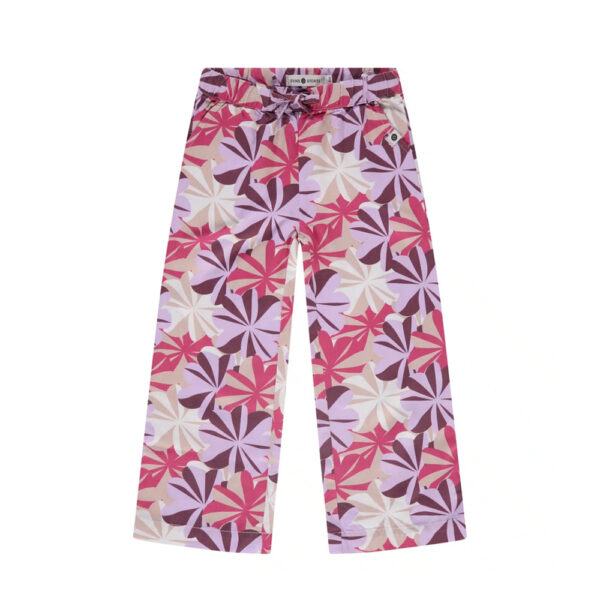 Pantalon fille grosses fleurs
