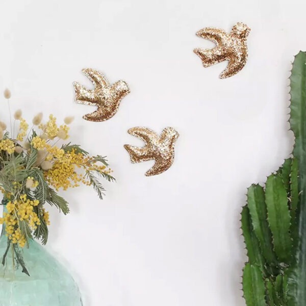 Gold Glitter Swallow