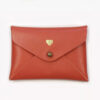 Mini pochette cuir coeur tomette