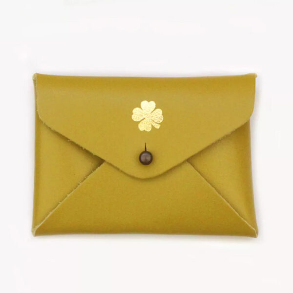 Mini pochette cuir trefle savora