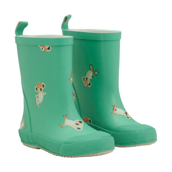 Koala print high rain boots
