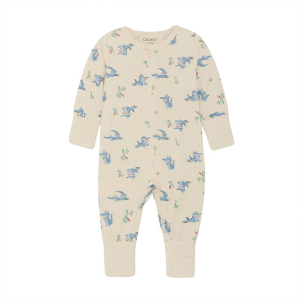 Pyjama bébé long crocodiles