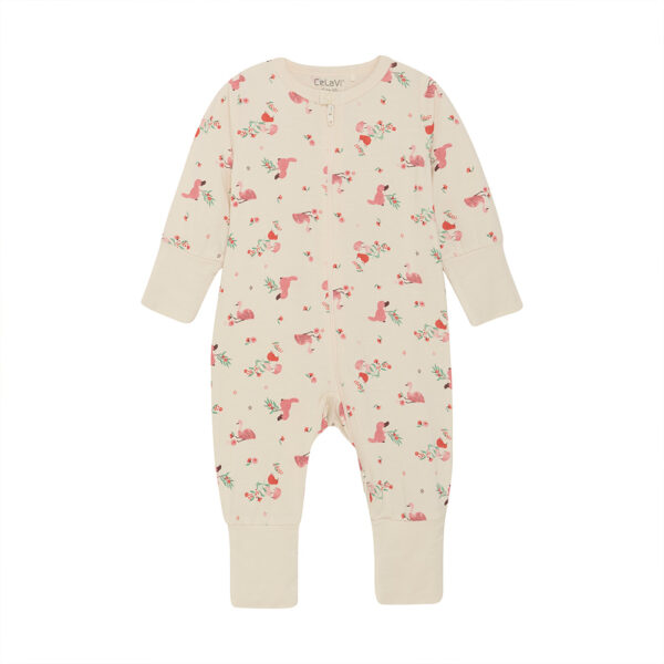 Pyjama bébé long flamands roses