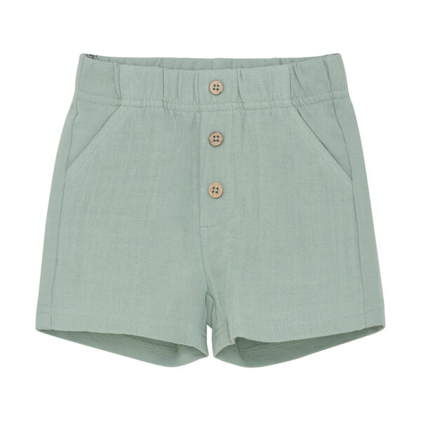 Short bébé uni en gaze de coton