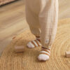 Chaussettes anti-slip rose/caramel – Image 2