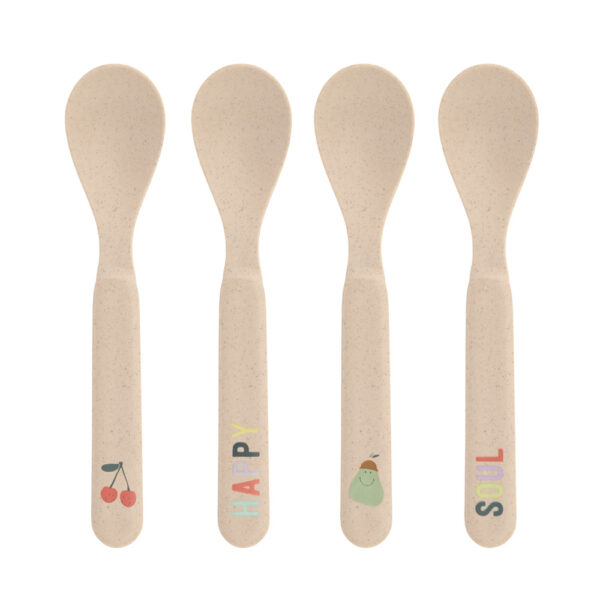 Set of 4 Happy Fruits Cherry spoons