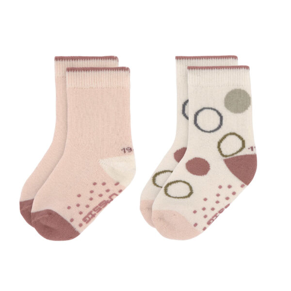 Chaussettes anti-slip offwhite/pink/rust