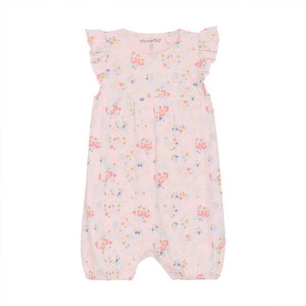 Combi courte bébé fleurie