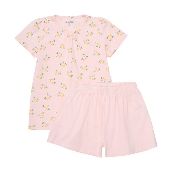 Pyjama court imprimé citrons