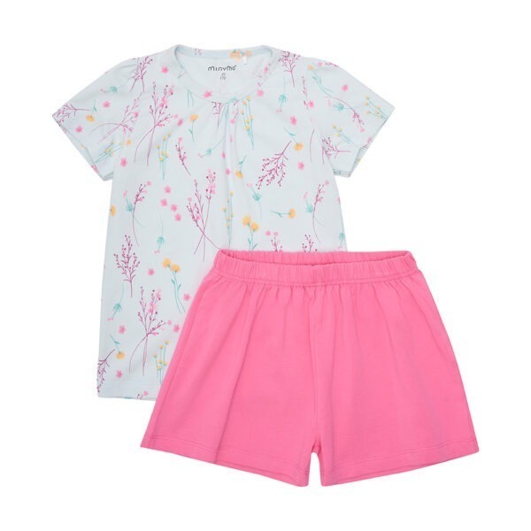Pyjama court imprimé fleuri