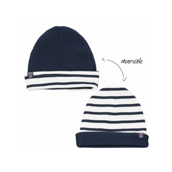 Bonnet bébé marinière