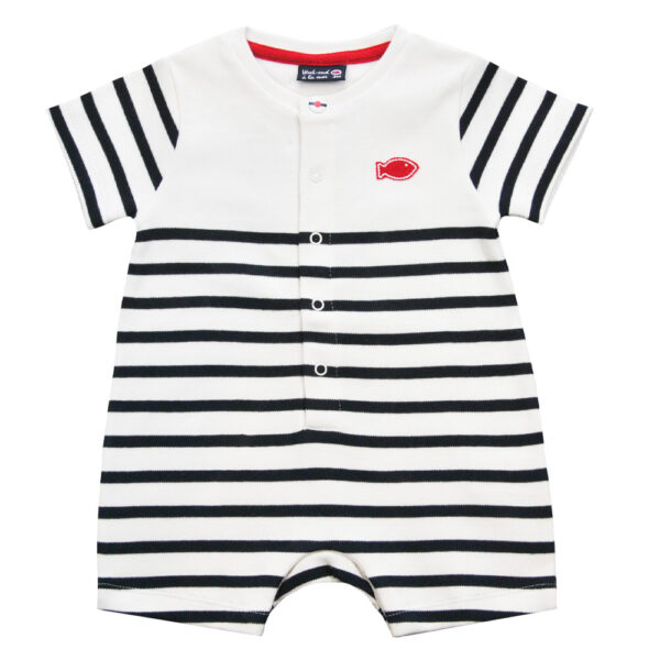 Combi bébé courte marinière