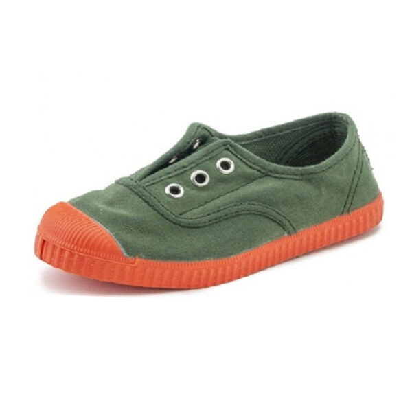Khaki canvas tennis shoes