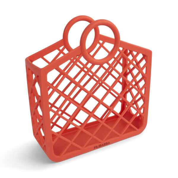Sac de plage en silicone rouge corail