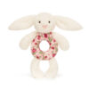 Blossom Cream Bunny Berry Ring Rattle