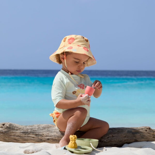 Chapeau Bucket anti-UV réversible Flowers