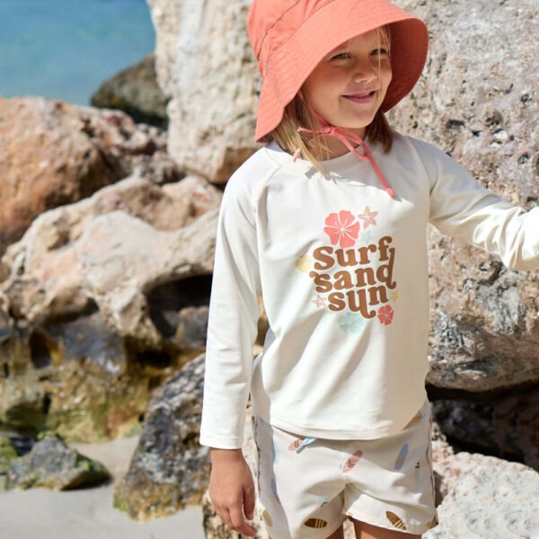 T-shirt ml anti-UV Kids Flowers