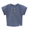 Baby shirt in blue striped swaddle