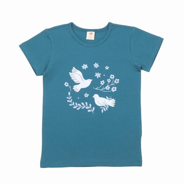 T-shirt Blue Birds and Flowers