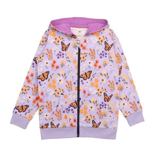 Jaquette sweat Flowers and Butterflies
