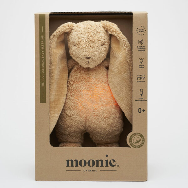Lapin Moonie avec son et lumière bio capuccino