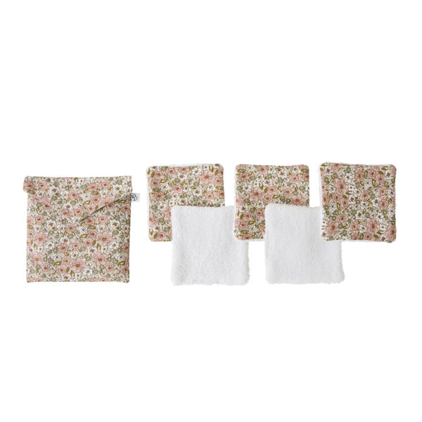 Lingettes + pochette liberty / biscuit